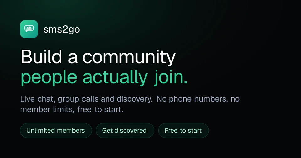 sms2go community platform preview